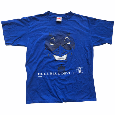 duke blue devils vintage nutmeg mills big face shirt 